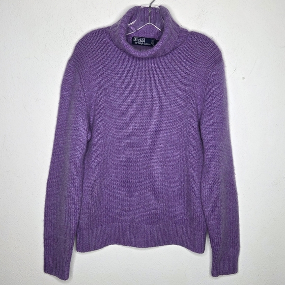 Polo Ralph Lauren Sweaters - Vintage Polo Ralph Lauren Womens Medium 100% Cashmere Turtleneck Sweater Purple
